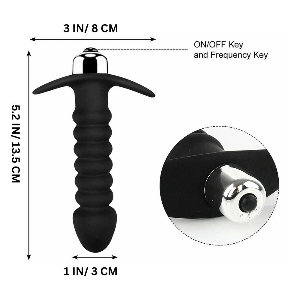 Textured Silicone Vibrating Bullet Dildo