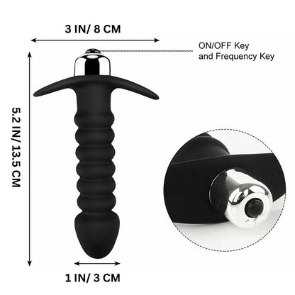 Textured Silicone Vibrating Bullet Dildo