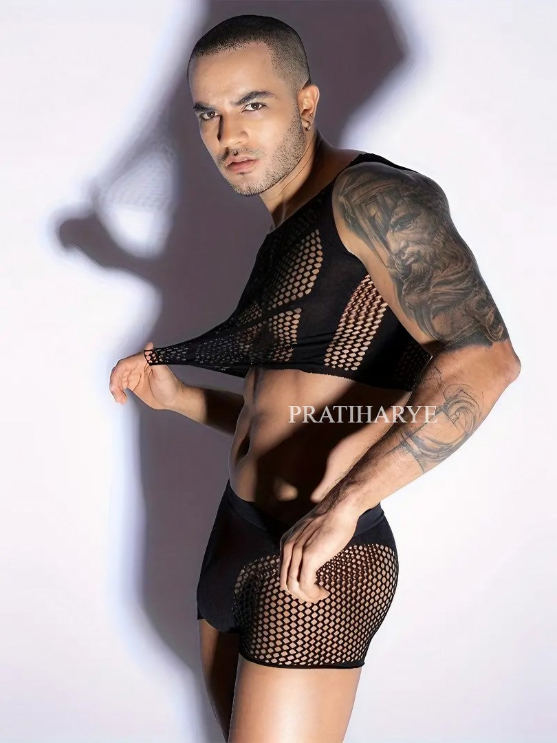 Men Fishnet T-shirt &amp; Underwear Price