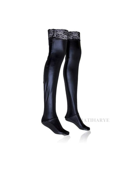 Pu Faux Leather Legs Lace