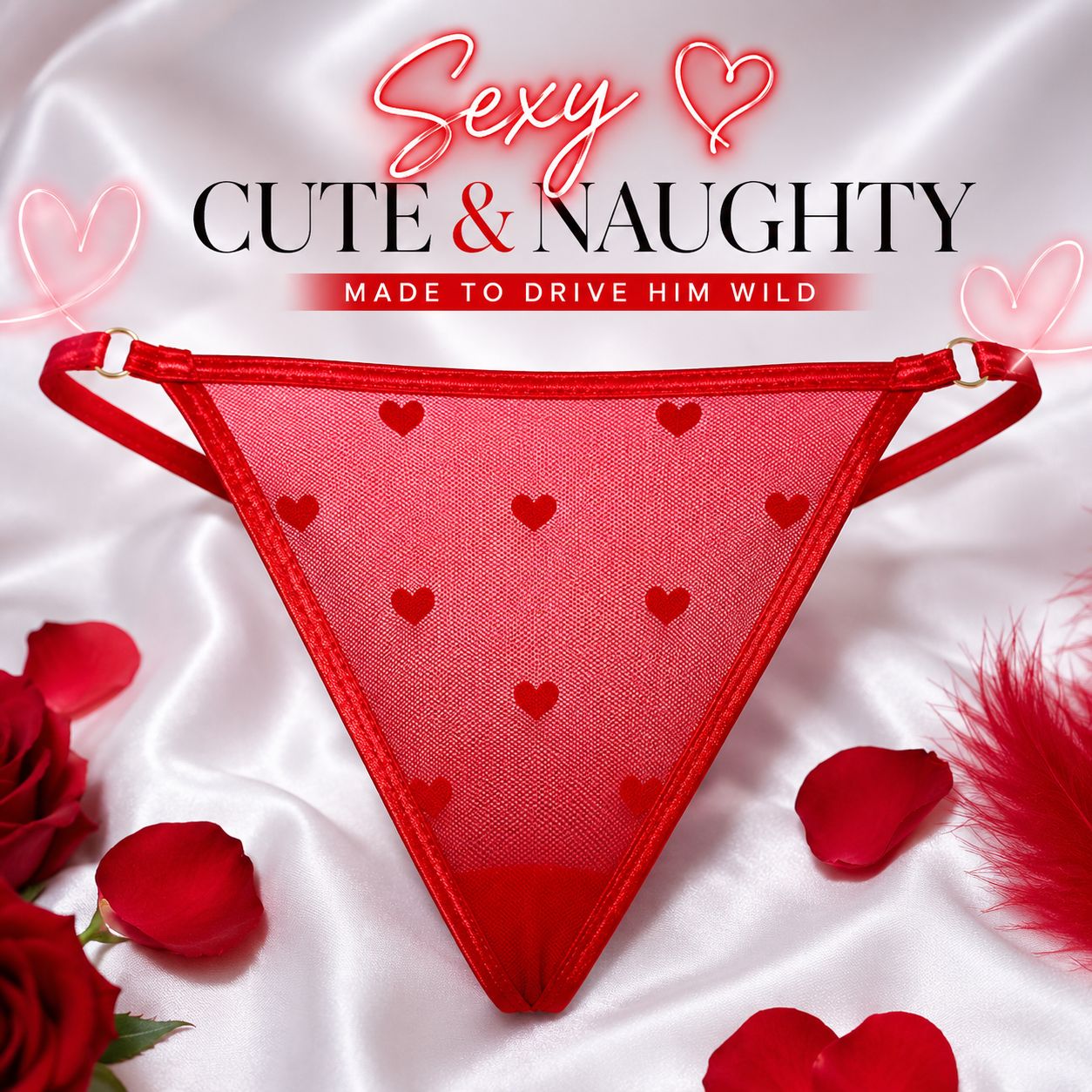 Customised Name Letter Sheer Bow Thong