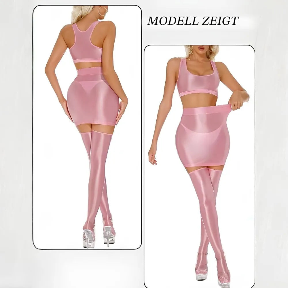 Nylon Spandex Mini Skirt for Women