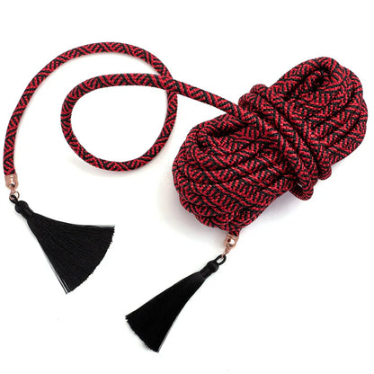 Red &amp; Black Braided Design Hardcore Tie Rope