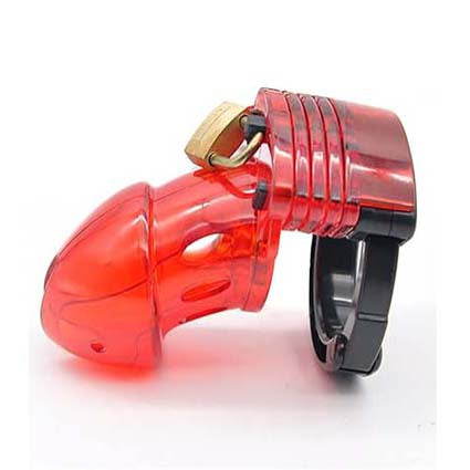 Male Pvc Fully Adjustable Chasity Cage lock