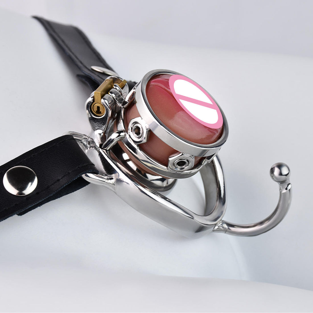 Steel Chastity Cage Device with Belt &amp; Realistic Vagina