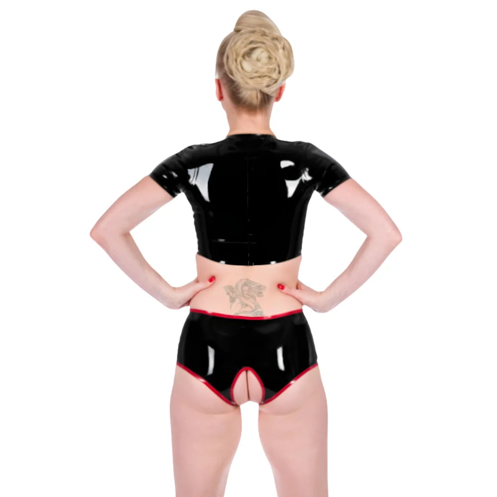 Premium Handmade Pure Latex Open-Crotch Panty