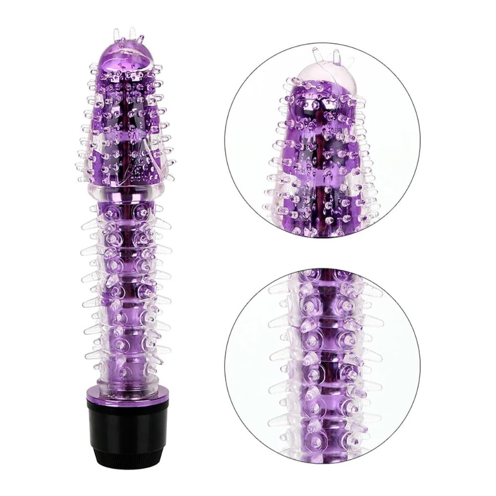 Silicone Textured Pleasure Vibrating Dildo