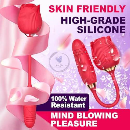 Lure Spa Rose Bliss Vibrator with Suction