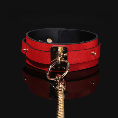 Crimson Command Collar Leash
