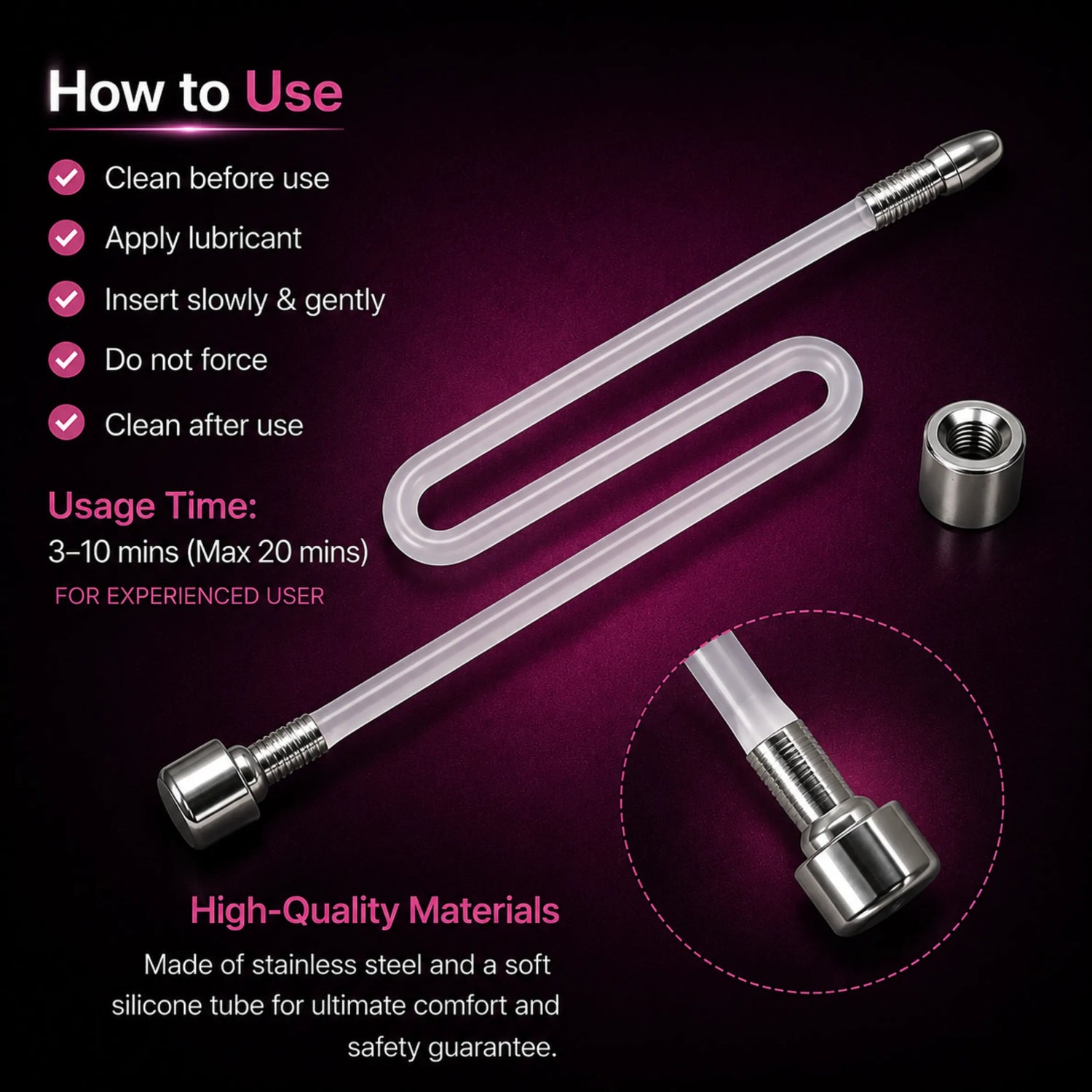 Soft Silicone Urethral Catheter Tube D-8