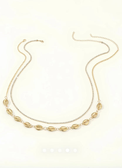 Double Layer Gold Shell Tummy/Waist Chain for Women