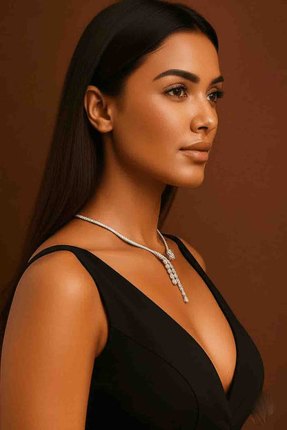 Sexy Silver Rhinestone Neck Choker