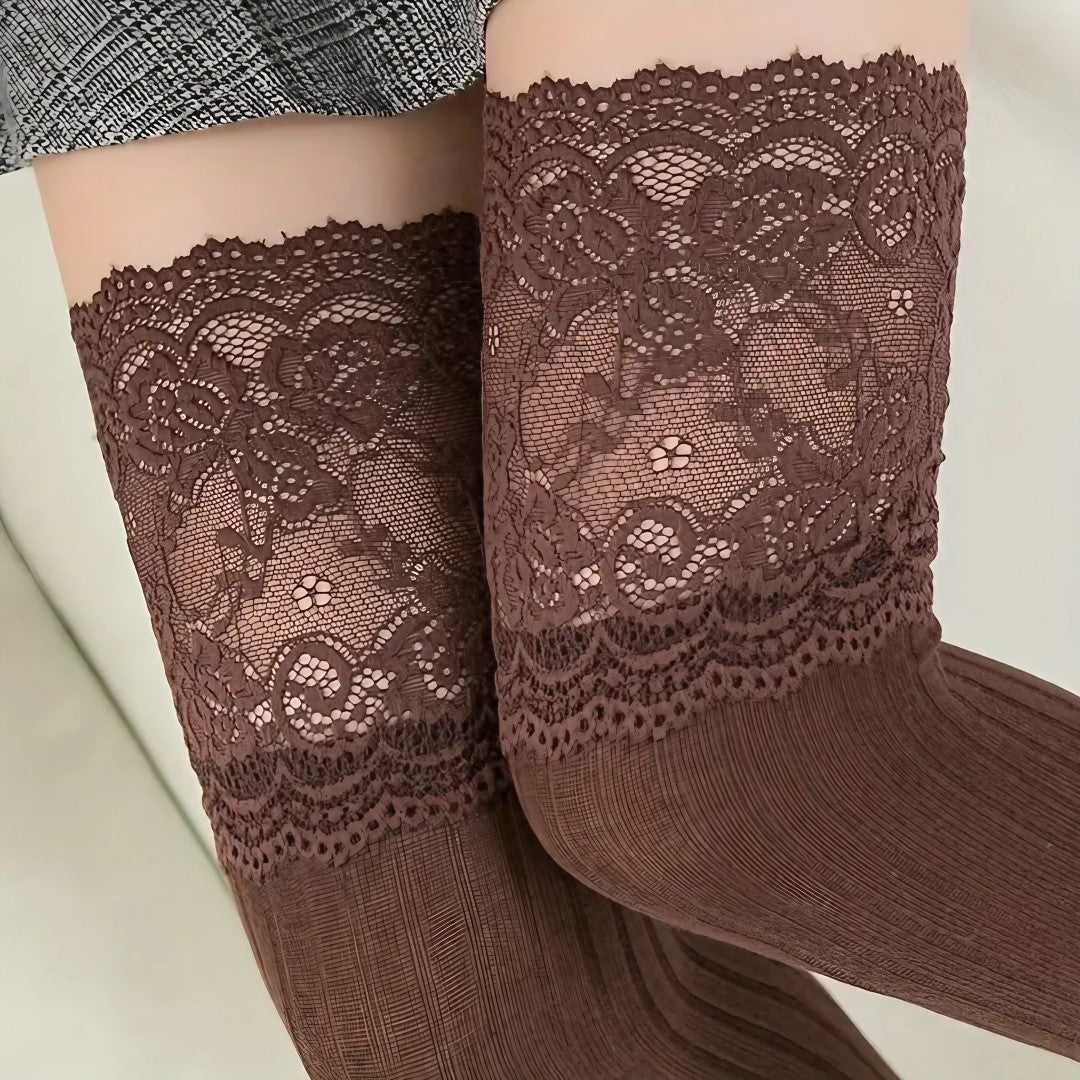 Premium Lining Cotton Lace Stocking