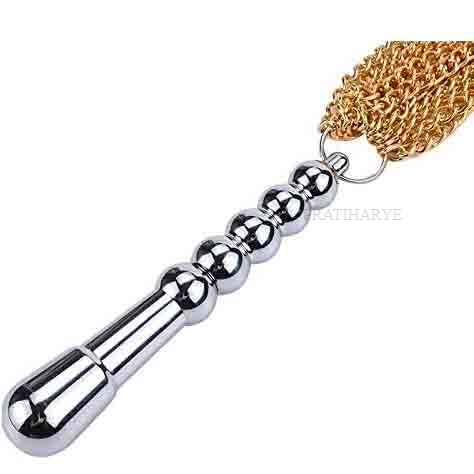 Stainless Steel Dual Use Chain Whip & Butt Plug PRATIHARYE Stainless Steel Dual Use Chain Whip & Butt Plug PRATIHARYE