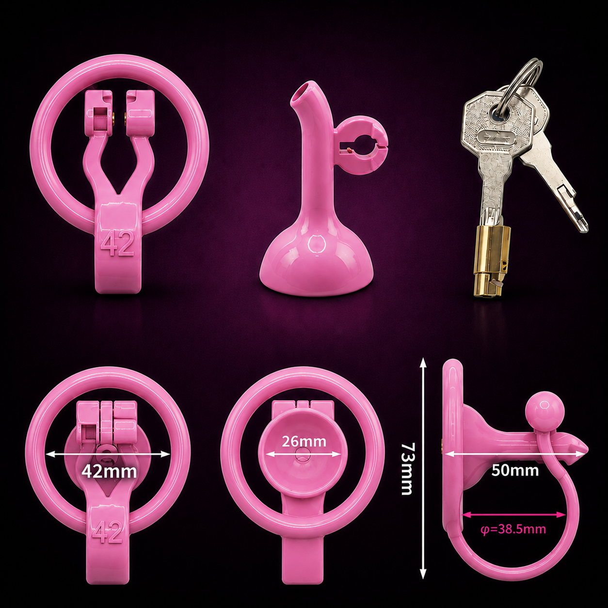 Male Inverted PVC Chastity Cage