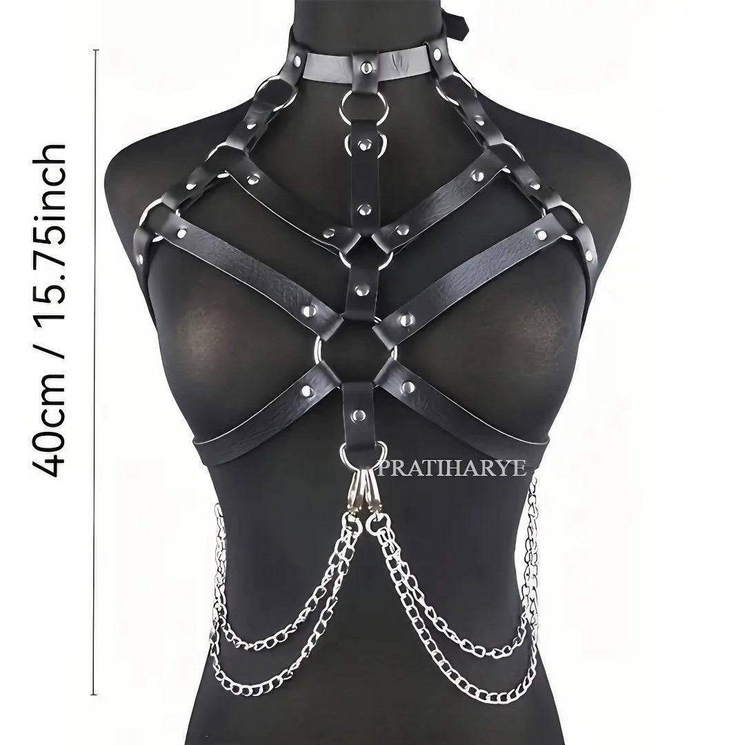 Chest Leather Chain Harness