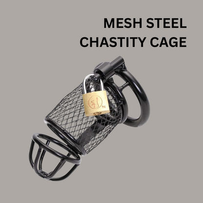 Mesh Design Stainless Steel Men Chasity Cage