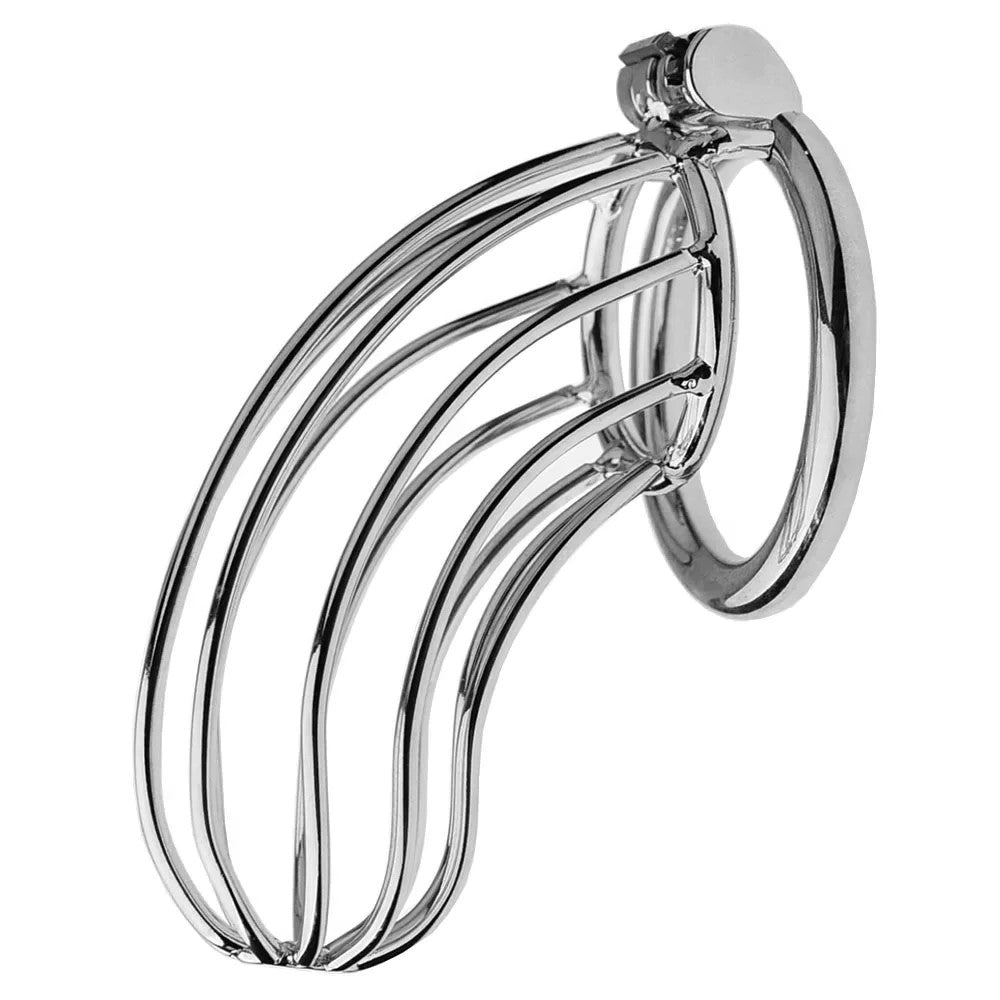 Curved Designed Stainless Steel Men Chastity Lock