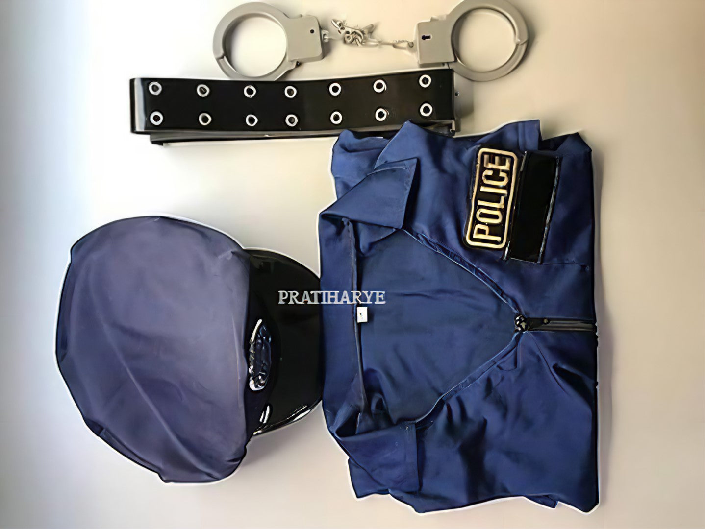  4pc Cop Costume Set with Handcuff & Cap - Pratiharye