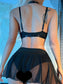 5pc Mesh Skirt Garter Set
