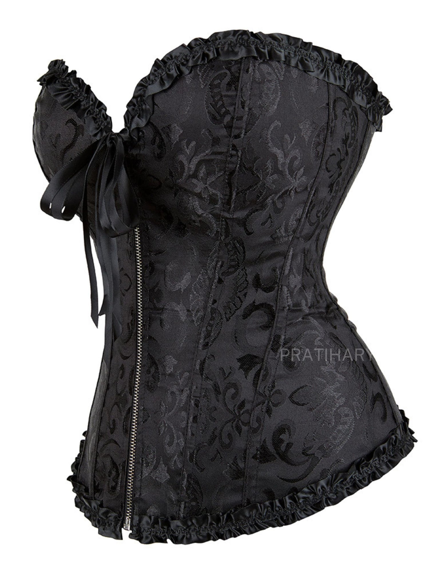 Jacquard Frill Trim Corset