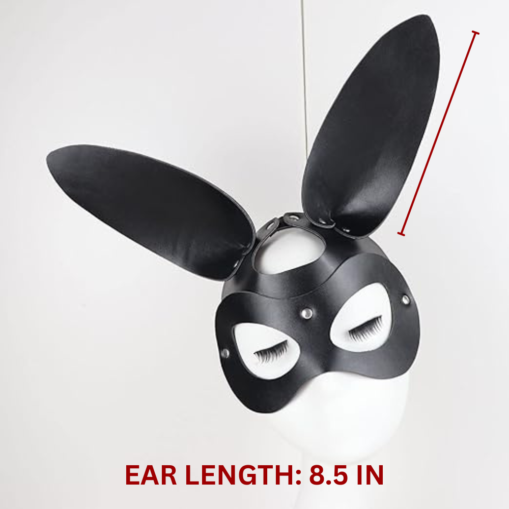 Black BDSM Bunny Mask