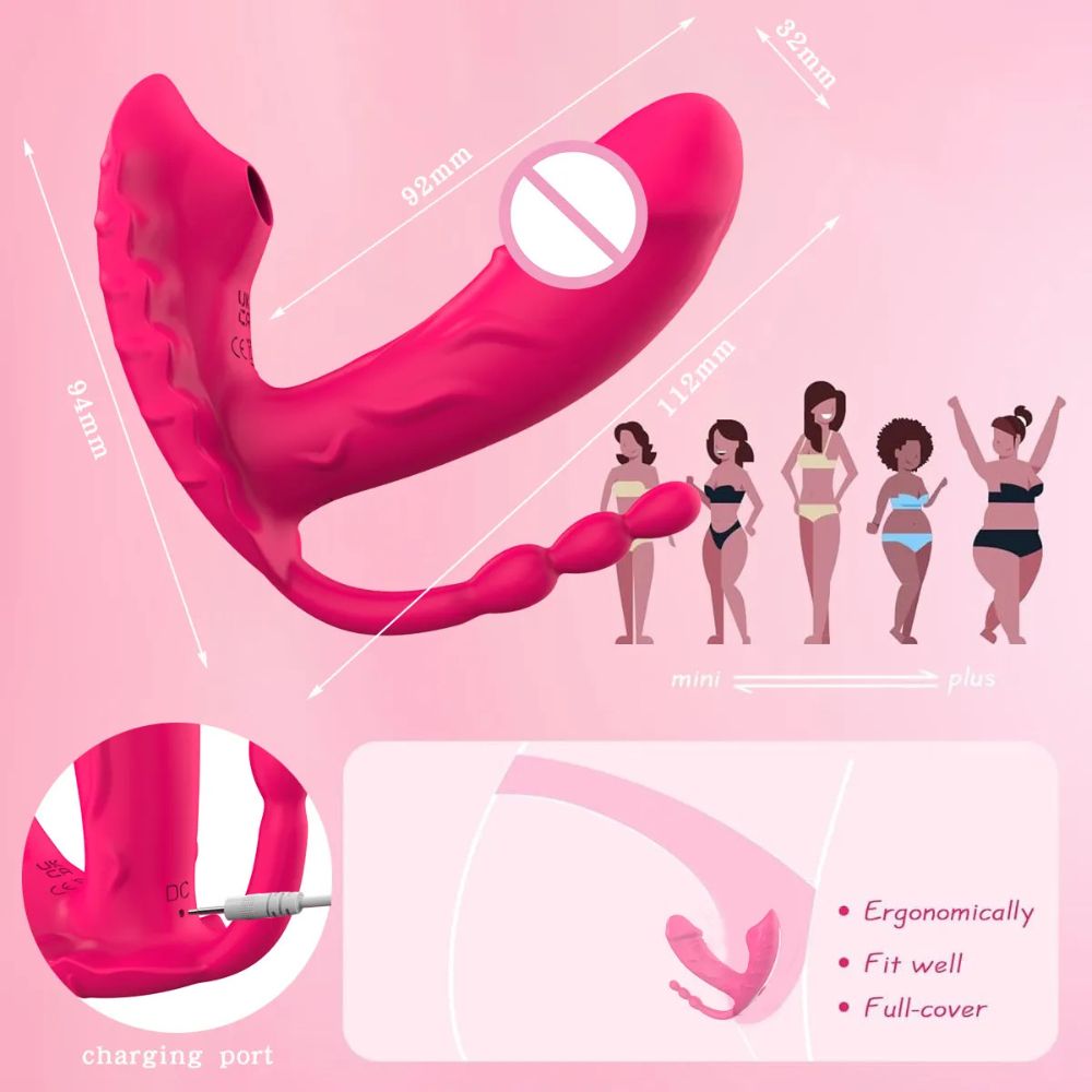 Triple Vibrator with Clit Sucker