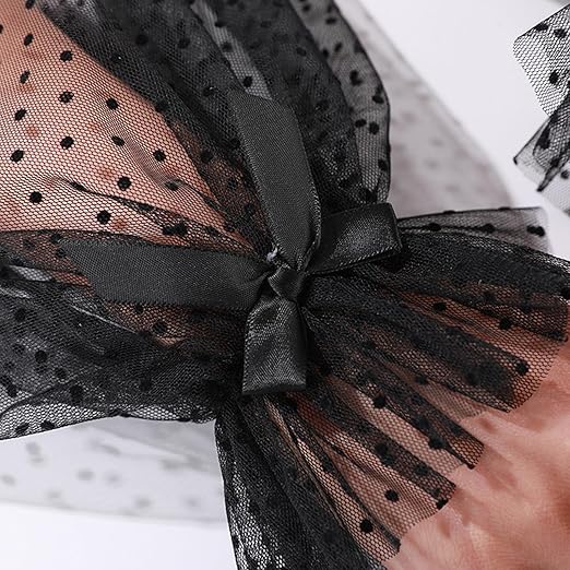 Mesh Flare Polka Dot Short Hand Gloves