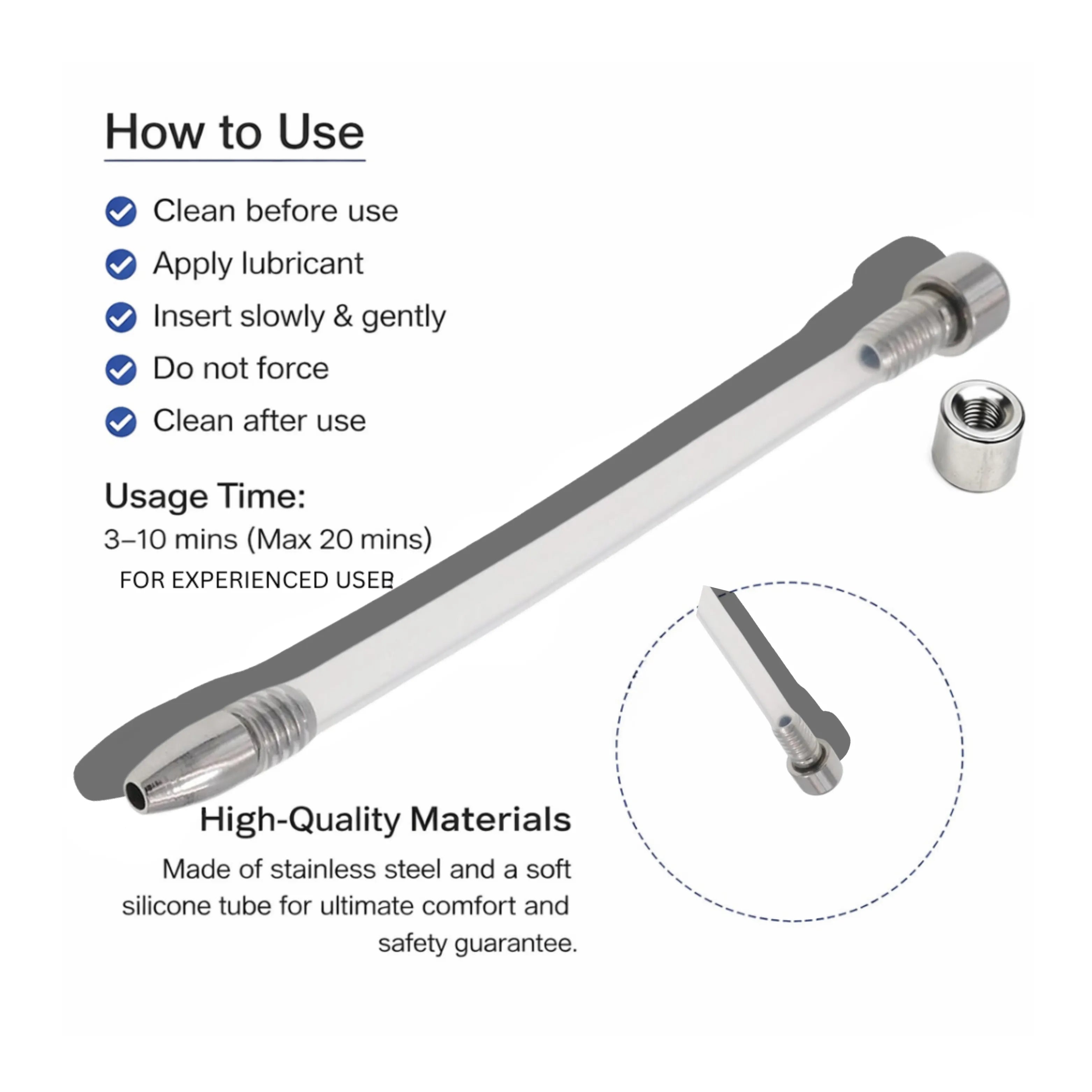 Soft Silicone Urethral Catheter Tube D-10
