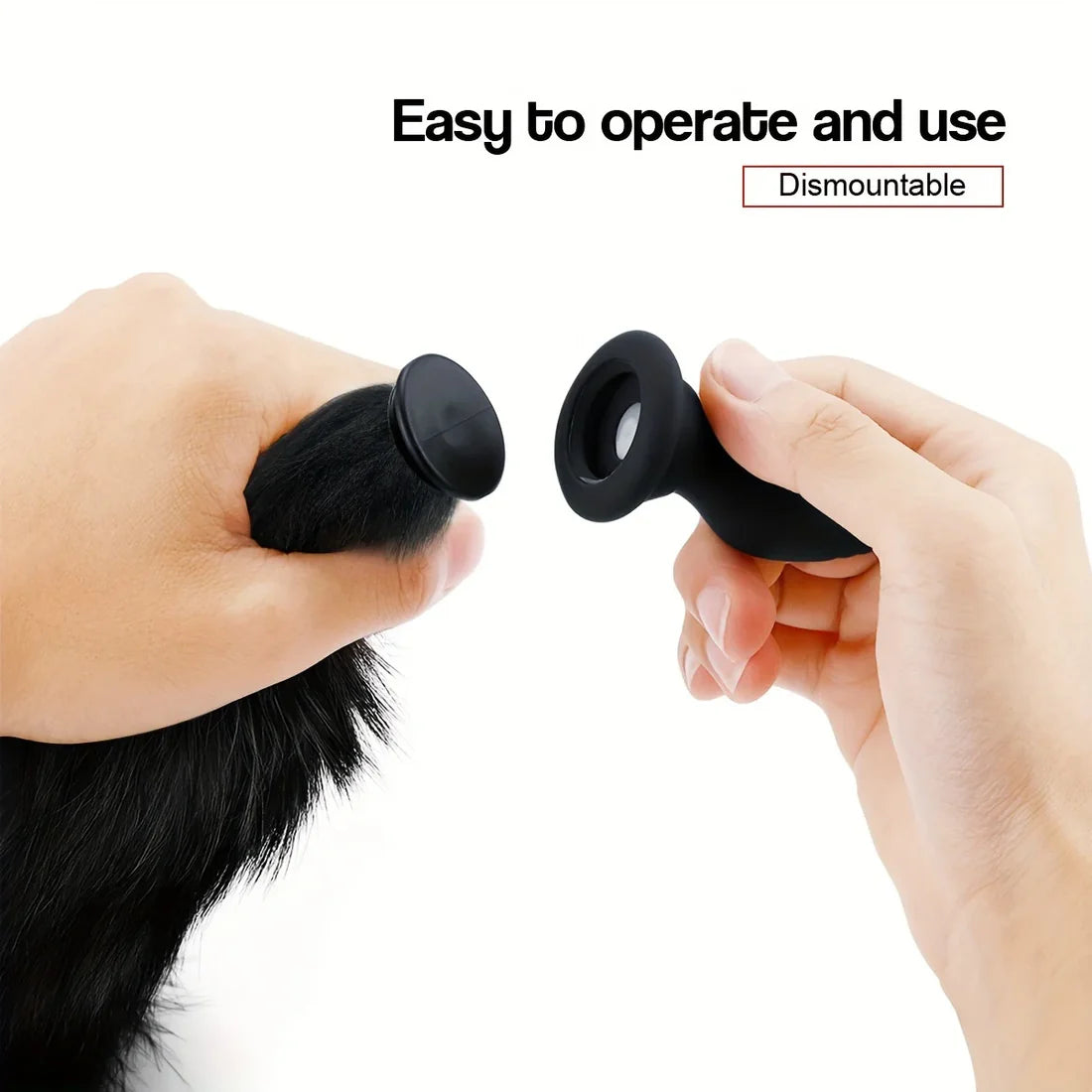Vibrating Silicone Butt Plug Fox Tail with/without Remote