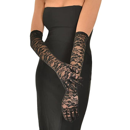 Long Floral Lace Gloves