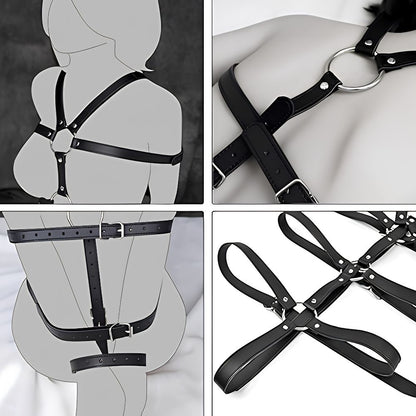 Eclipse Leather Harness Body Cage