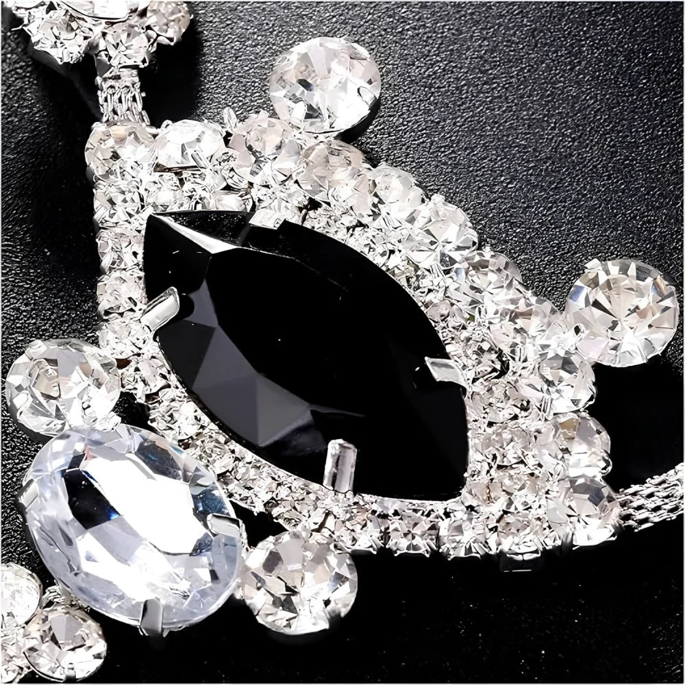 Glamorous Crystal Silver Rhinestone Lingerie Thong