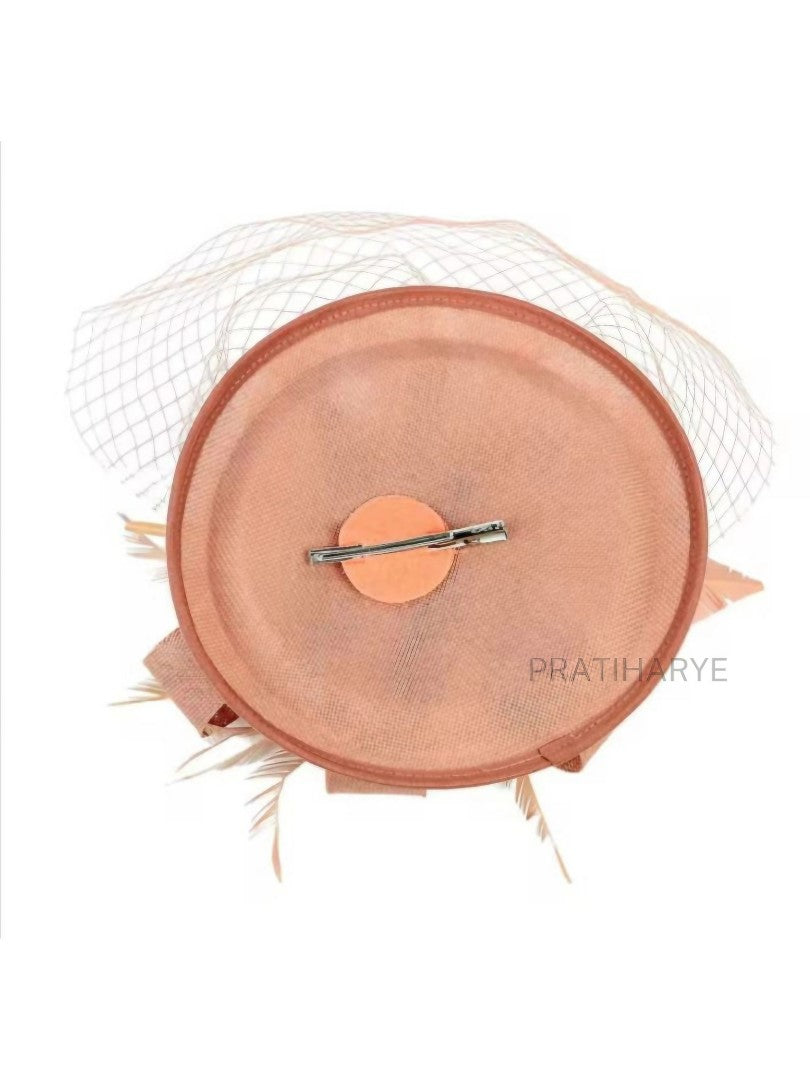 Premium Blush Pink Fascinator Hat For wedding Party | HAT-13