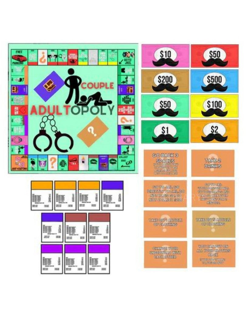 Couple Adultopoly Board Game