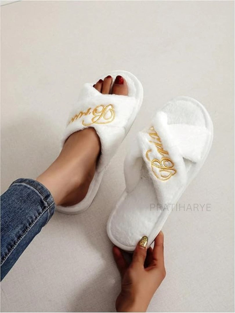 Furry Bride Slippers