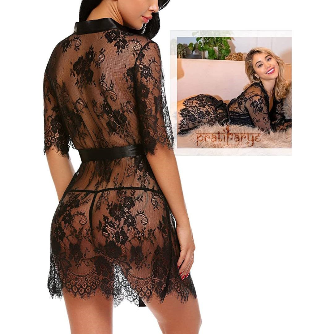 Short Eye lace Robe