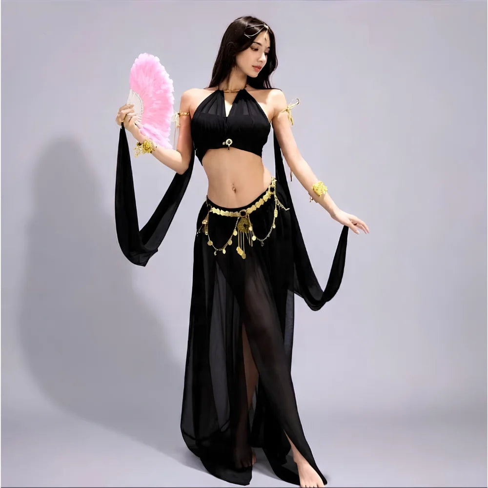 Arabian Belly Dancer Roleplay Outfit - Black