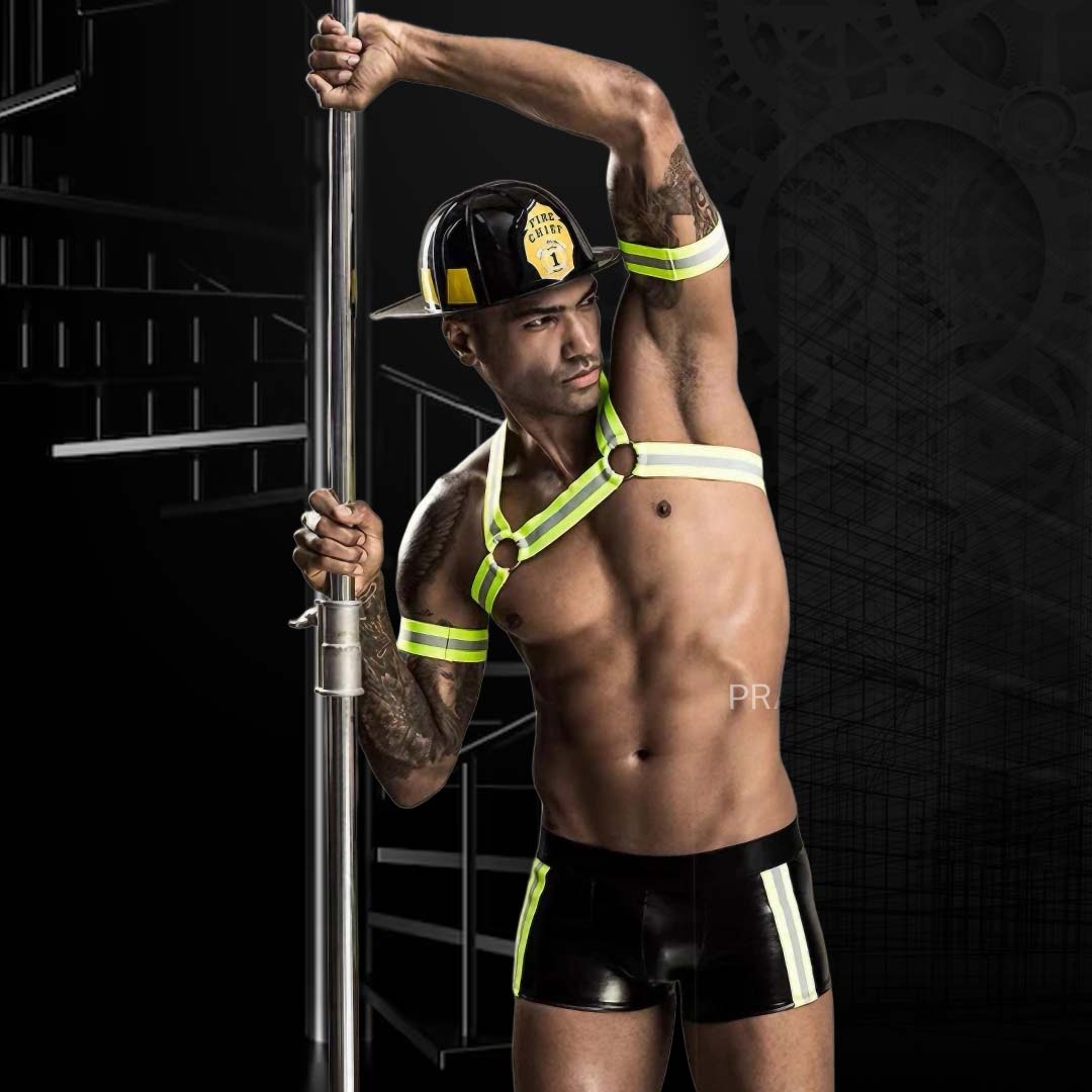 Men Fireman Roleplay Costume