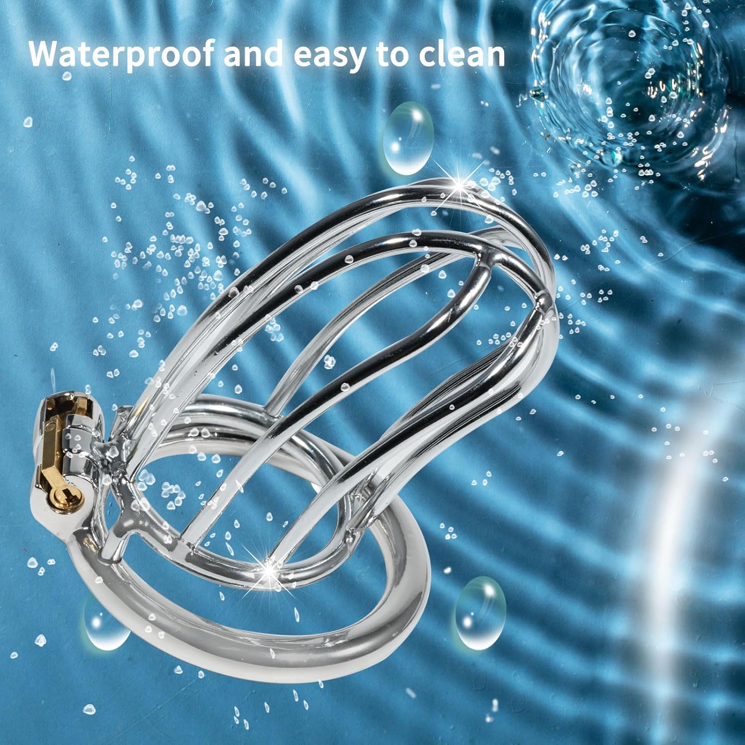 Stainless Steel Men Chasity Lock