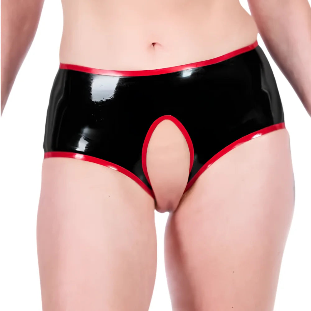 Premium Handmade Pure Latex Open-Crotch Panty