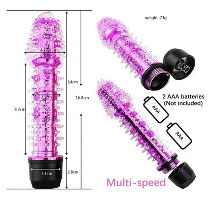 Silicone Textured Pleasure Vibrating Dildo