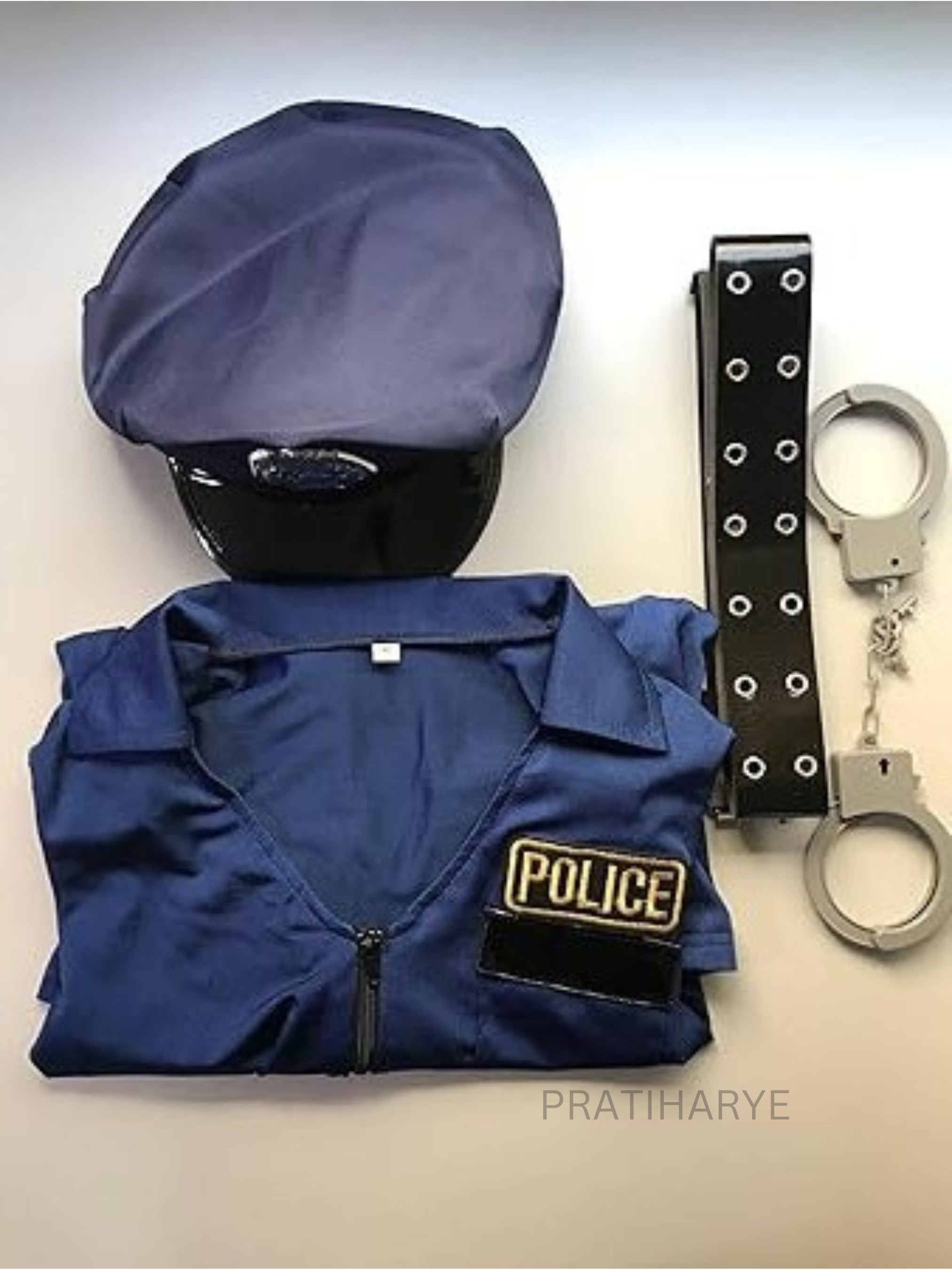 Cop Costume Set With Handcuff &amp; Cap