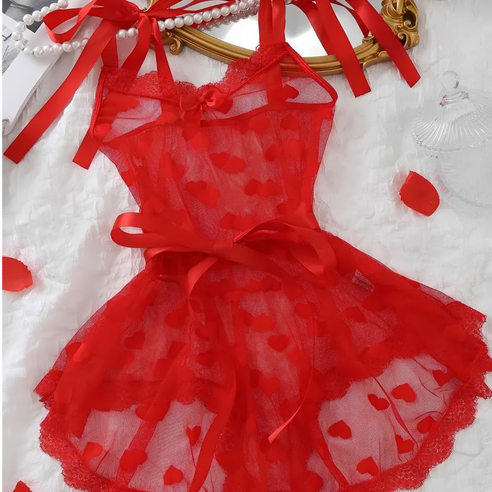 Scarlet Love Mesh Mini Babydoll