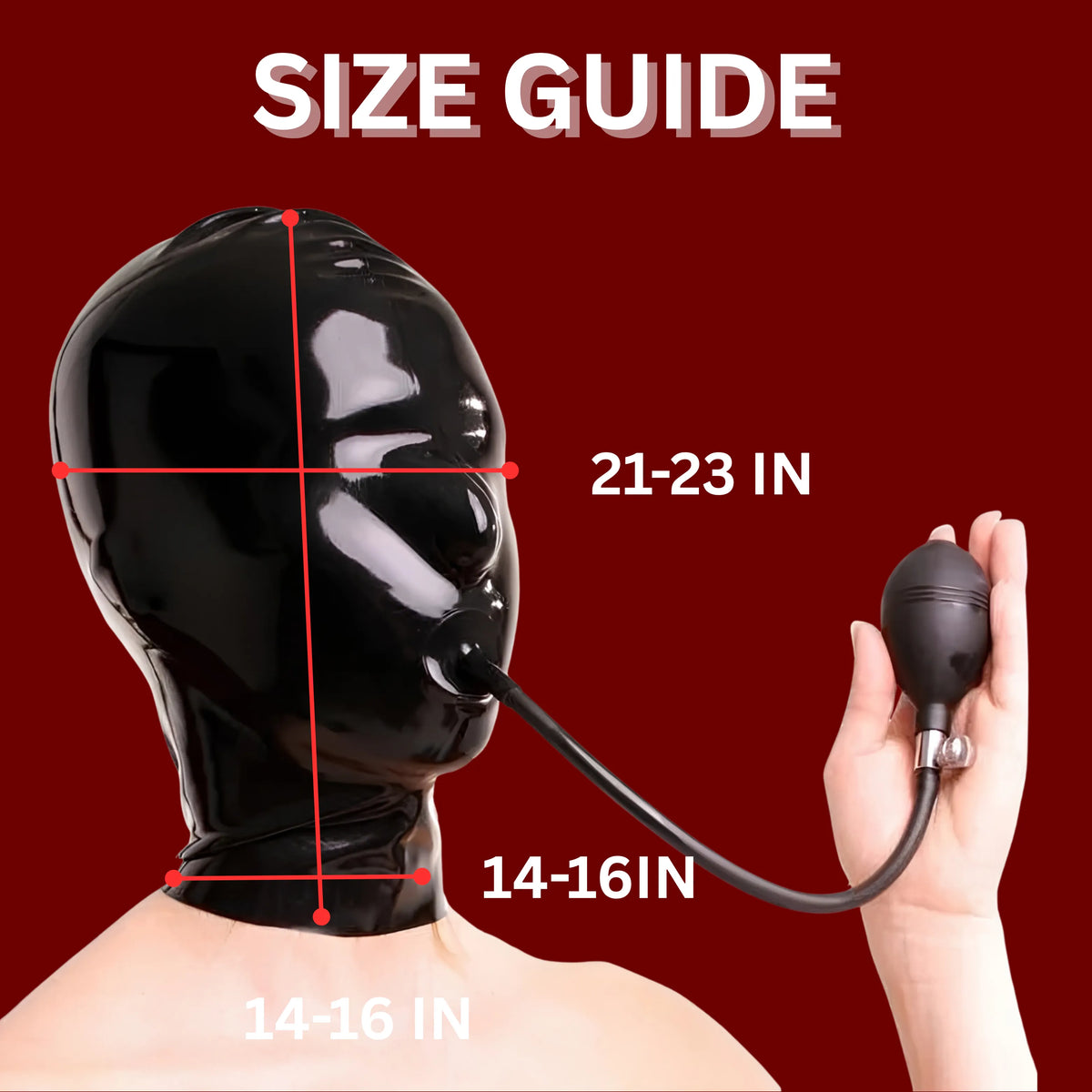 Premium Handmade Latex Hood with Air-Fill Mouth Pipe