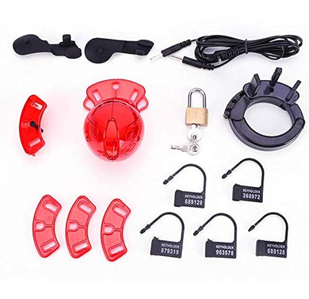 Remote Control Plastic Electric Chastity Cage