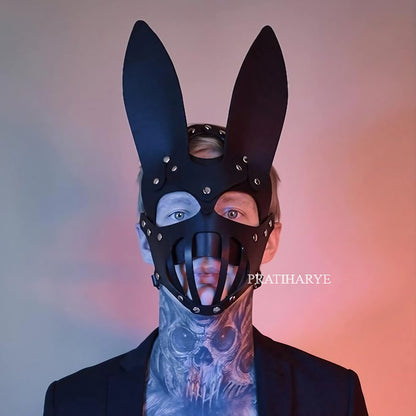 Premium PU leather Bondage Mask