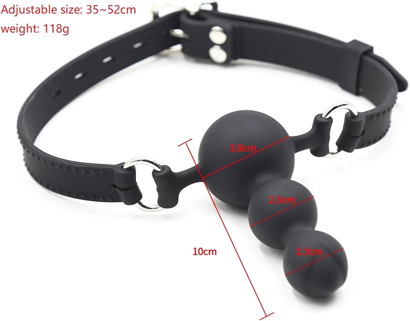 Beaded Silicone Dil-do Strap Gag