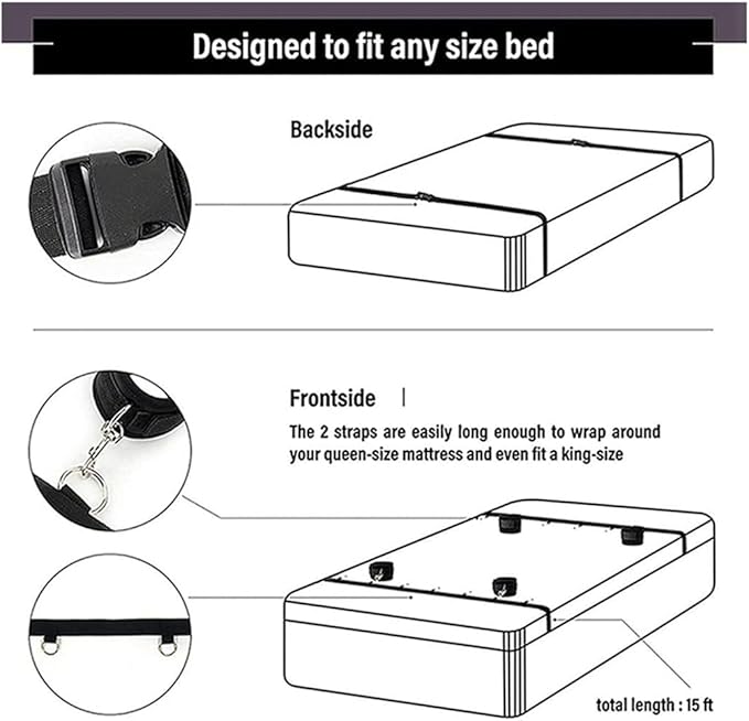 Wrist Ankle Bed Restraints for Couples