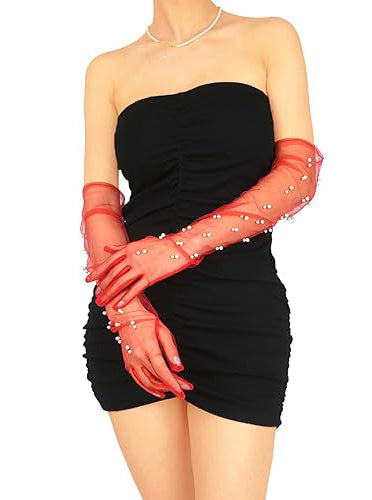 Long Pearl Elegance Gloves
